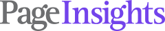 Logo displaying the text 'PageInsights' in gray and purple font.