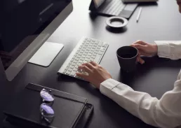 Executive using his computer