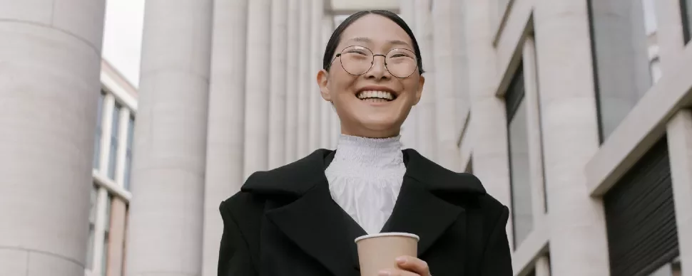 Asian woman smiling